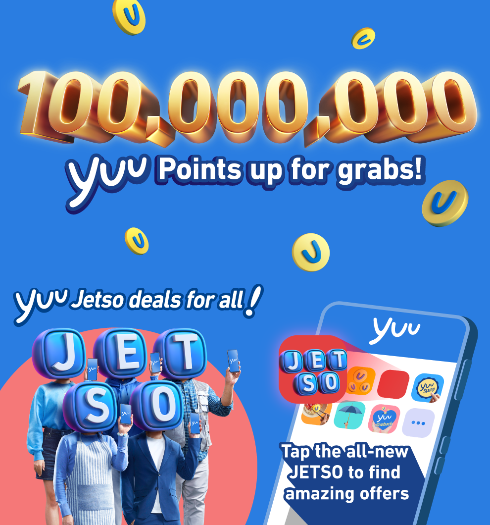 yuu Jetso deals for all | yuu Rewards Club